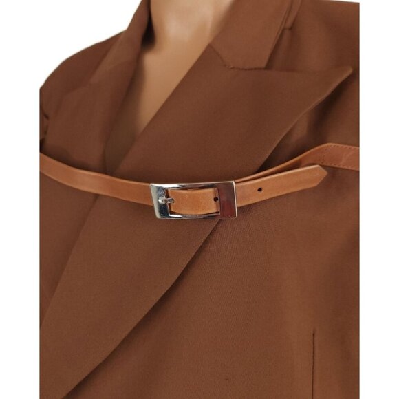 Luar Belt Coat Size S Womens Brown Trench Jacket $780 - Picture 6 of 16
